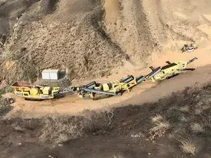 Мобильная дробильная установка для дробления гранита 300 т/ч в пров. Ганьсу