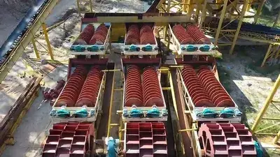 Шнековая пескомойка для проекта по производству и промывке песка в г. Цзянмэнь, пров. Гуандун